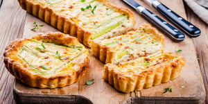 Quiche au Saumon Fumé, Asperges et Ricotta