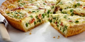 Photo de la Recette: Quiche aux Petits Pois et au Bacon