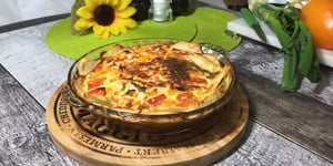 Photo de la Recette: Quiche de Légumes sur Croûte de Pommes de Terre