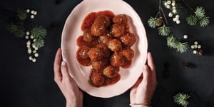 Ragoût de Boulettes Végétarien, Sauce Tomatée à L’érable