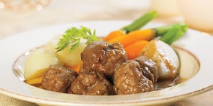 Photo de la Recette: RAGOÛT DE BOULETTES « MAISON » DE VEAU DE LAIT DU QUÉBEC