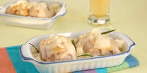 Photo de la Recette: RAGOÛT DE HAUT DE CUISSE DE POULET AU CIDRE