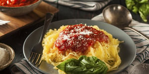 Photo de la Recette: Courge Spaghetti à la Tomate et au Basilic