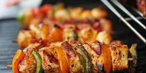 Photo de la Recette: Brochette de Porc et Poivron au Barbecue