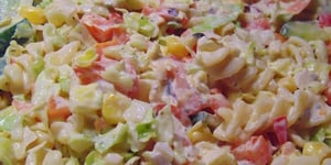Photo de la Recette: Salade de Macaronis au Jambon, Fromage (Porto Rico)