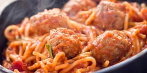 Photo de la Recette: Spag aux Boulettes de Bacon