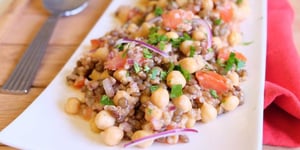 Photo de la Recette: Salade de Lentilles et Pois Chiches à la Mexicaine