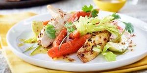 Photo de la Recette: Santé Salade aux Carottes Grillées et au Poulet