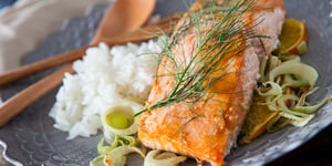 Photo de la Recette: Saumon Miso à L'orange et au Fenouil