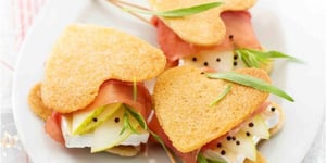 Photo de la Recette: Coeur de Caprices des Dieux et Jambon Sérrano