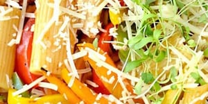 Photo de la Recette: RIGATONI AU POULET FAJITAS DANS UNE CASSEROLE