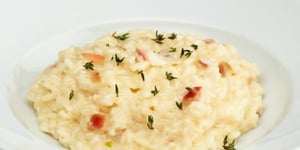 Photo de la Recette: RISOTTO À LA POMME ET À LA ROSE BLANCHE
