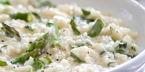 Photo de la Recette: Risotto aux Asperges, à la Menthe et au Fromage de Chèvre