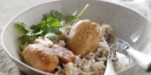 Photo de la Recette: RIZ AU POULET À L’EAU D’ÉRABLE