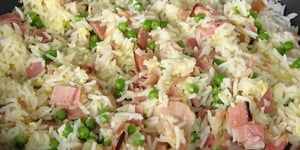 Photo de la Recette: Riz Frit au Jambon Fumé