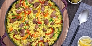 Riz Pilaf à L'espagnole avec Dindon
