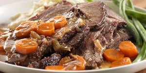 Photo de la Recette: Rôti de Bœuf et Légumes Braisés à la Mijoteuse