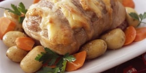Photo de la Recette: RÔTI DE PORC AU MAROILLES FAUQUET