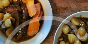Rosbif de Palette de Boeuf aux Champignons & Vin Rouge