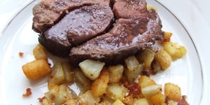 Photo de la Recette: Rôti de Chevreuil "basse température" & Friture de Légumes Anciens