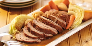 Photo de la Recette: RÔTI DE PALETTE D’ÉPAULE DE VEAU DE LAIT DU QUÉBEC BRAISÉ AUX LÉGUMES DE CHEZ NOUS