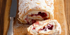 Roulé aux Canneberges et aux Amandes