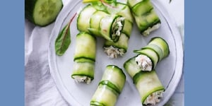 Photo de la Recette: Rouleau de Concombre au Crabe et à la Menthe