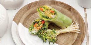 Rouleaux de Printemps au Poulet, aux Pousses de Tournesol et à L'orange