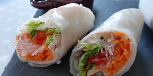 Photo de la Recette: Rouleaux de Printemps aux Filets de Poulet et Crudités