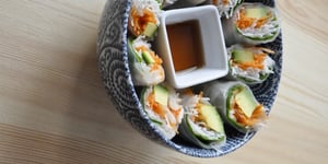 Photo de la Recette: Rouleaux de Printemps Avocat Crevettes