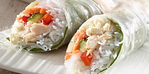 Photo de la Recette: Rouleaux de Printemps frais avec Feta Tre Stelle® et Poulet