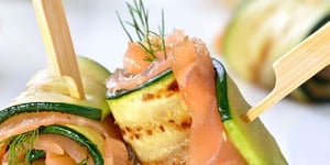 Roulés Apéritifs de Courgettes au Saumon Fume
