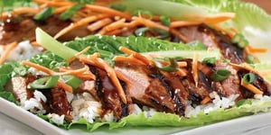 Photo de la Recette: Roulés de Laitue au Porc à la Coréenne