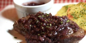 Photo de la Recette: Rumsteak sauce Échalote au Vin Rouge