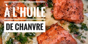 Saisie de Truite, Carpaccio de Chou Rave Mariné & Émulsion à L’huile de Chanvre