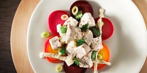 Photo de la Recette: SALADE CHAMPÊTRE DE BETTERAVES ET DE POULET