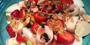 Photo de la Recette: Salade Coeur de Palmier, Fraises et Graines de Tournesol