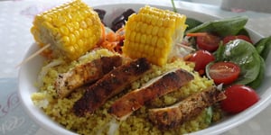 Photo de la Recette: Salade Composée, Poulet et Maïs