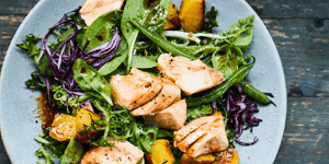Salade D’automne au Saumon à L’asiatique