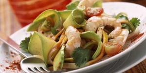 Photo de la Recette: Salade D'avocats et Pamplemousses aux Crevettes