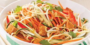 Photo de la Recette: Salade de Courgettes et Tofu Façon Pad Thaï