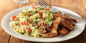 Photo de la Recette: Salade de Couscous au Poulet à Chawarma