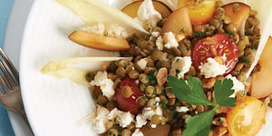 Salade de Lentilles, de Prunes et de Noisettes