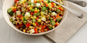 Salade de Maïs, Okras et Doliques à Oeil Noir