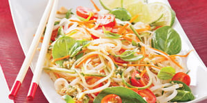 Photo de la Recette: Salade de Nouilles Thaï et Épinards