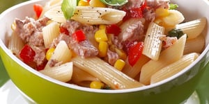 Salade de Pâtes au Thon, Tomate et Maïs