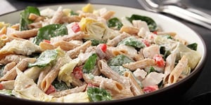 Photo de la Recette: Salade de Pâtes aux Épinards et aux Artichauts