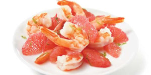 Salade de Pamplemousse Rouge et de Crevettes