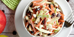 Salade de Pommes, Carottes et Fromage Feta