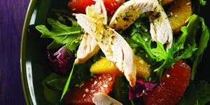 Salade de Poulet au Citron et à la Roquette avec la Vinaigrette D’estragon